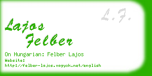 lajos felber business card